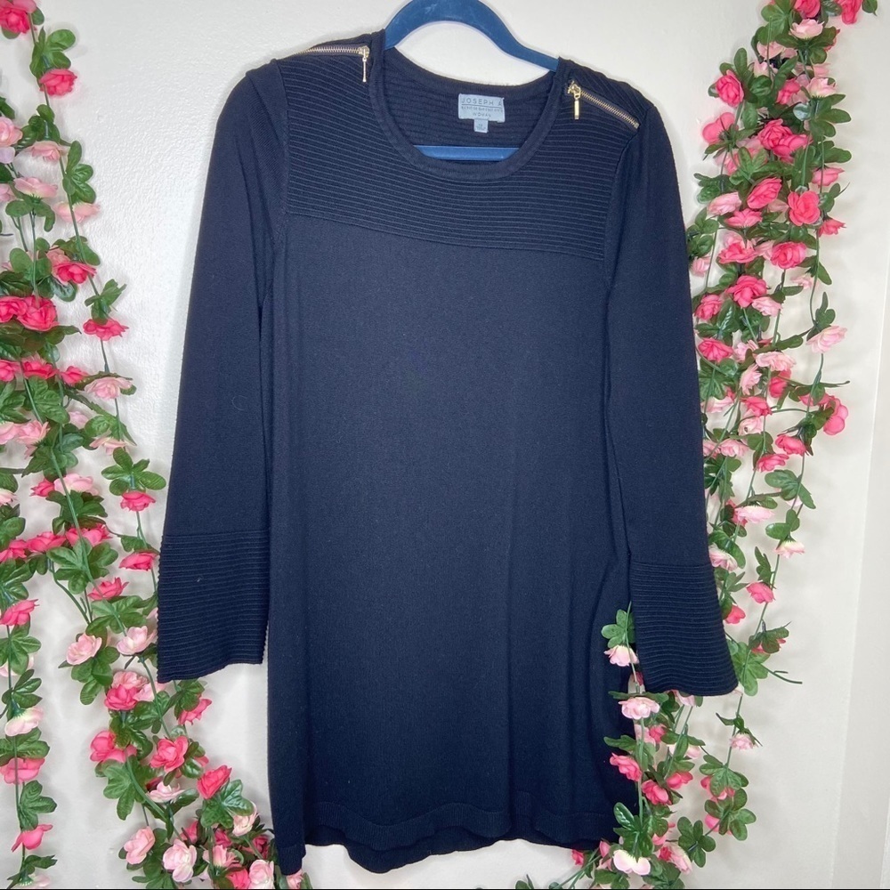 Joseph A Womens Black Sweater Long Sleeve Top 1X